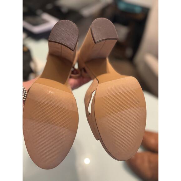 LOFT Tan Knotted Platform Heels Size 9.5 NEW - Picture 9 of 9